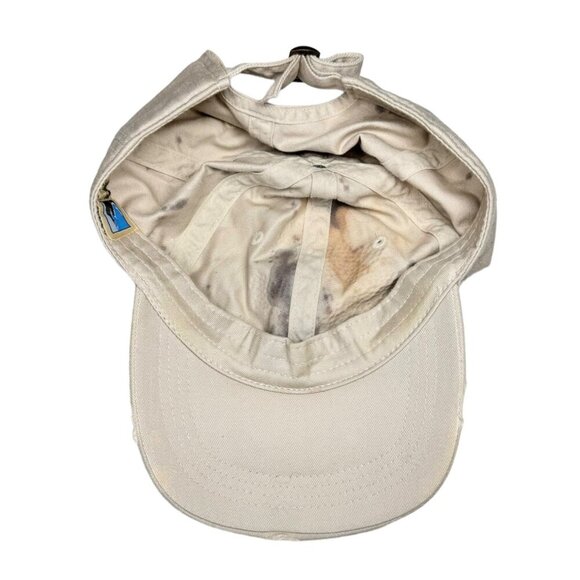 Lunada Bay Rhinestone Scull & Bone Cap Beige Distressed Tie Dye Grunge Punk Y2K - Picture 6 of 8